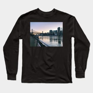 Roosevelt Island Bridge Sunset Long Sleeve T-Shirt